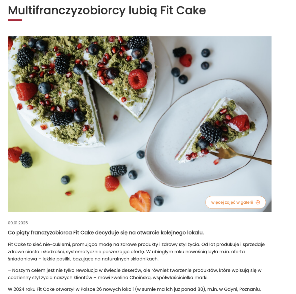fit cake franczyza